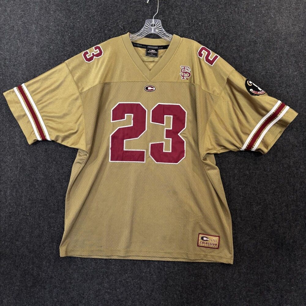 Vintage Florida State Seminoles Football Jersey Men's XL Gold #23 Colosseum Mesh